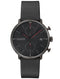 JUNGHANSJunghans Max Bill Chronoscope Bauhaus Men's Watch 027/4409.02 – 40mm Black PVD - Coated Stainless Steel Case, Black Dial, Black Leather StrapWATCHESEcecile