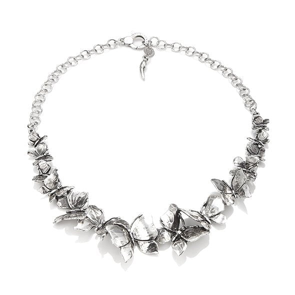 GIOVANNI RASPINIGiovanni Raspini 09797 Butterflies Necklace – Sterling Silver, 46cm, HandmadeBIJOUXEcecile