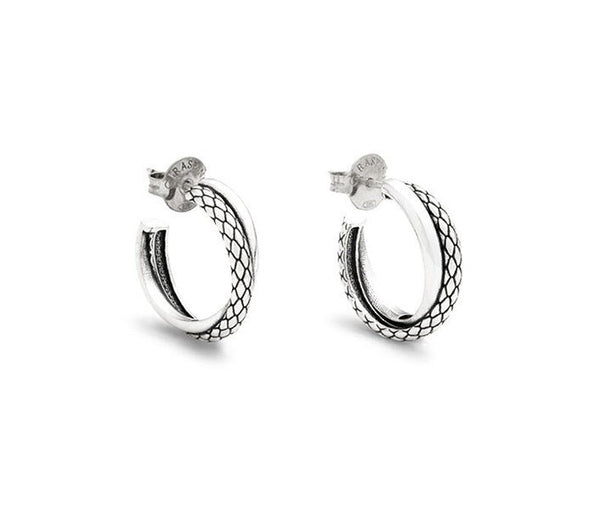 GIOVANNI RASPINIGiovanni Raspini 12257 Double Circle Texture Earrings – Sterling Silver, 2cmBIJOUXEcecile