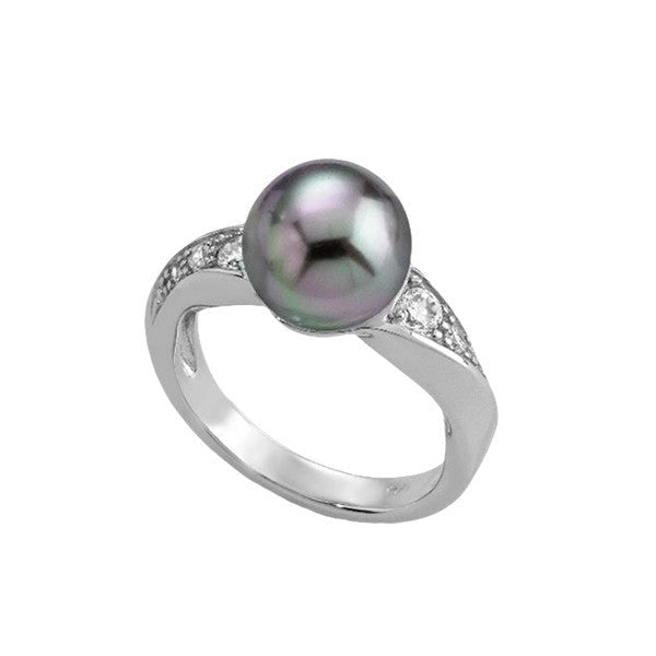 MAJORICAMajorica 12577 Women's Silver Ring with 10mm White Pearl & CZBIJOUXEcecile
