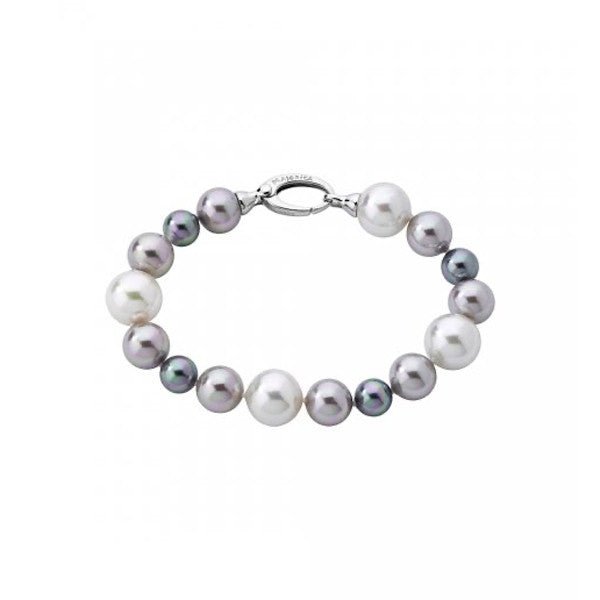 MAJORICAMajorica 12823.21.2.000.010.1 Women's Bracelet – Rhodium - Plated Silver, Multicolor Pearls, 20cmBIJOUXEcecile