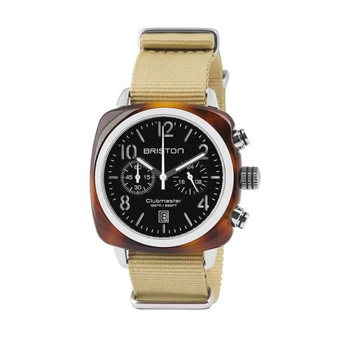 BRISTONBriston Clubmaster Classic Chronograph 40mm Black Dial Watch 13140.SA.T.1.NKWATCHESEcecile