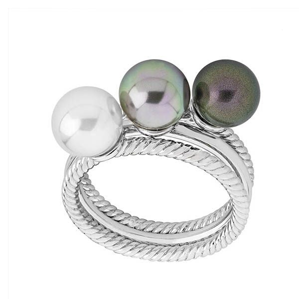 MAJORICAMajorica 14339.26.2.913.010.1 Women's Ring – Rhodium - Plated Silver, Simulated PearlBIJOUXEcecile