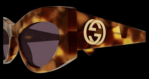 GUCCIGucci GG1843S Cat‑Eye Sunglasses – 53 mm Recycled Acetate, Interlocking GG TemplesEYEWEAREcecile