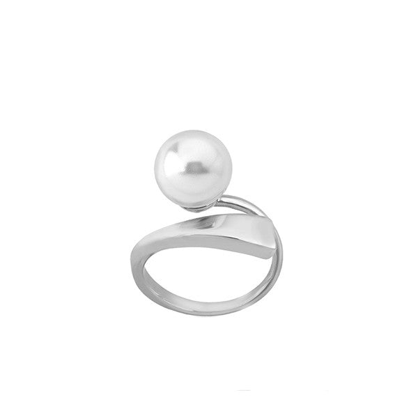 MAJORICAMajorica 15570 Women's Silver Ring with 10mm Grey Pearl & CZBIJOUXEcecile