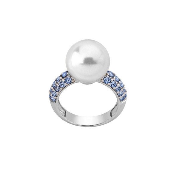MAJORICAMajorica 15598.01.2.915.010.1 Ring – 925 Silver, White Pearl, Blue CrystalsBIJOUXEcecile
