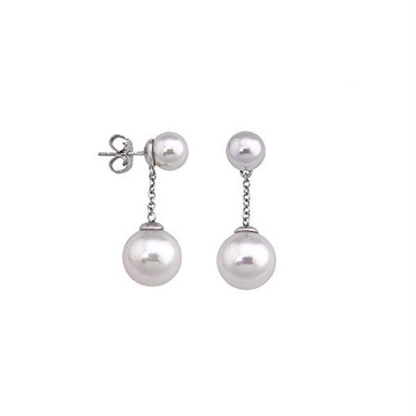 MAJORICAMajorica 15706.01.2.000.010.1 Women's Earrings – Rhodium - Plated Silver, 8/12mm White PearlsBIJOUXEcecile