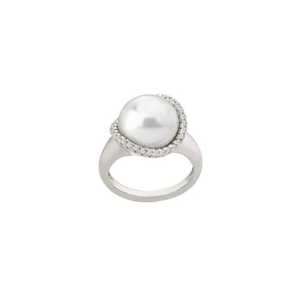 MAJORICAMajorica 15879.01.2.913.010.1 Women's Ring – Rhodium - Plated Silver, Simulated Pearl, Cubic ZirconiaBIJOUXEcecile