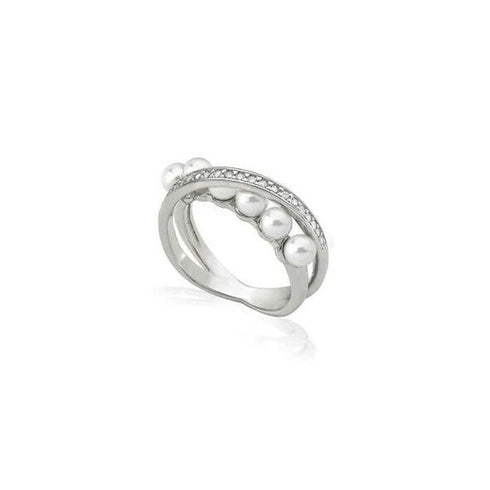 MAJORICAMajorica 16047 Women's Silver Ring with 4mm Pink Pearls & ZirconiaBIJOUXEcecile