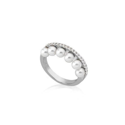 MAJORICAMajorica 16048 Women's Silver Ring with 8mm Pink Pearl & ZirconiaBIJOUXEcecile