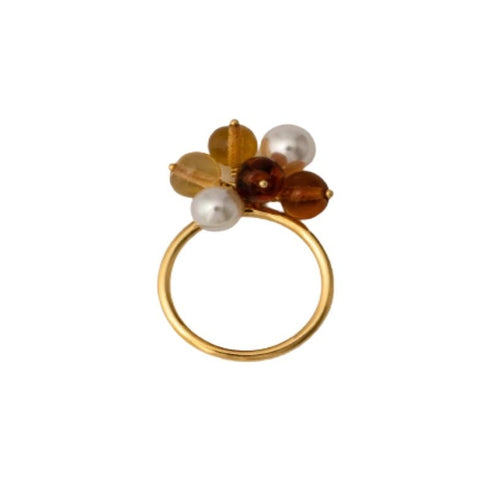 MAJORICAMajorica 16695.01.1.915.010.1 Women's Ring – Rhodium - Plated Silver, Simulated Pearl, Cubic ZirconiaBIJOUXEcecile
