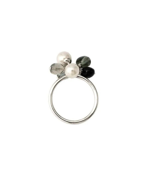 MAJORICAMajorica 16696.01.2.917.010.1 Women’s Ring – Rhodium - Plated Silver, Simulated Pearl, Cubic ZirconiaBIJOUXEcecile