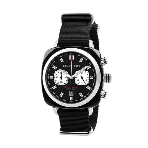 BRISTONBriston Clubmaster Classic Chronograph 40mm White Dial Watch 17142 - SA - BS - 1 - NBWATCHESEcecile