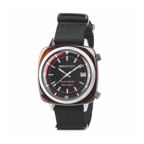 BRISTONBriston Clubmaster Sport Chronograph 42mm Black Dial NATO Strap Watch 17642 - SA - TD - 1 - NBWATCHESEcecile