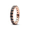 PANDORAPandora 180050C02 - 52 Black Sparkling Row Eternity Ring - 14k Rose Gold - Plated, Size 52BIJOUXEcecile