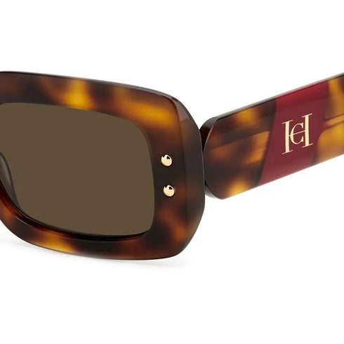 Carolina Herrera HER 0187/S O63-70 50 Women's Sunglasses - Havana Red Frame, Brown Lenses
