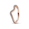 PANDORAPandora 182539C01 - 54 Sparkling Wave Ring - Rose Gold Plated, Size 54BIJOUXEcecile