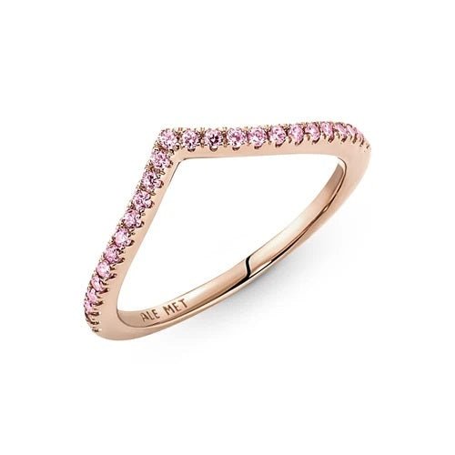 PANDORAPandora 186316C02 - 48 Timeless Wish Sparkling Pink Ring - Rose Gold Plated, Size 48BIJOUXEcecile