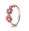PANDORAPandora 188792C01 - 54 Pink Daisy Flower Trio Ring - 14k Rose Gold - Plated with Enamel and Cubic Zirconia, Size 54BIJOUXEcecile