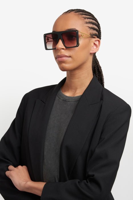 CARRERACarrera CA UNICA/SE 807/86 60 Women's Sunglasses - Black Frame, Brown Gradient LensesEYEWEAREcecile