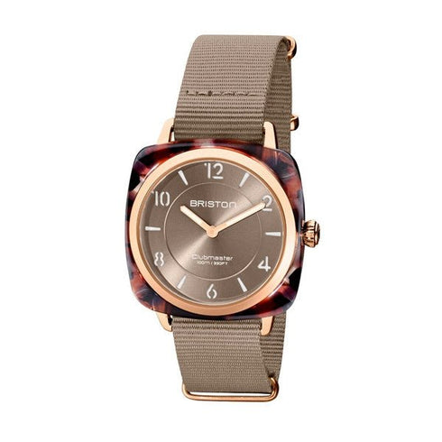 BRISTONBriston Clubmaster Chic 36mm Grey Taupe Dial Interchangeable NATO Strap 21536.PRA.UBR.30.NTWATCHESEcecile