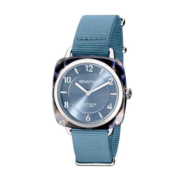 BRISTONBriston Clubmaster Chic 36mm Ice Blue Dial Interchangeable NATO Strap 21536.SA.UB.25.NIBWATCHESEcecile