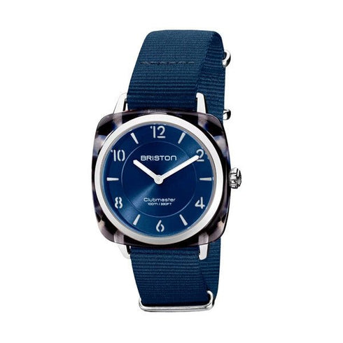 BRISTON: Briston Clubmaster Chic 36mm Midnight Blue Dial Interchangeable NATO Strap 21536.SA.UB.33.NMBWATCHESEcecile