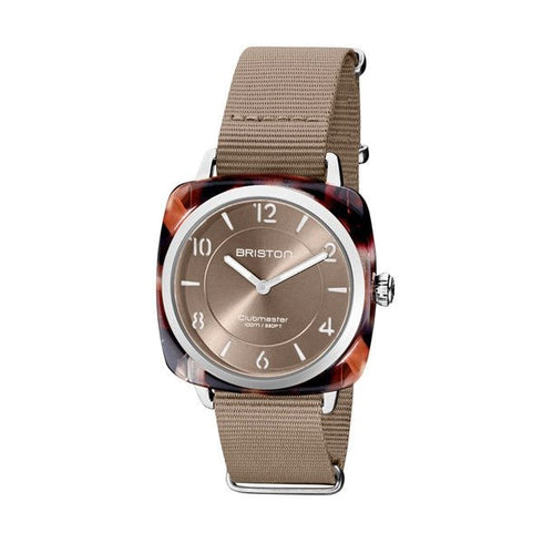 BRISTONBriston Clubmaster Chic 36mm Grey Taupe Dial Interchangeable NATO Strap 21536.SA.UBR.30.NTWATCHESEcecile