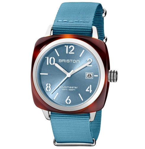 BRISTONBriston Clubmaster Classic 40mm Ice Blue Dial NATO Strap 23240.SA.T.25.NIBWATCHESEcecile