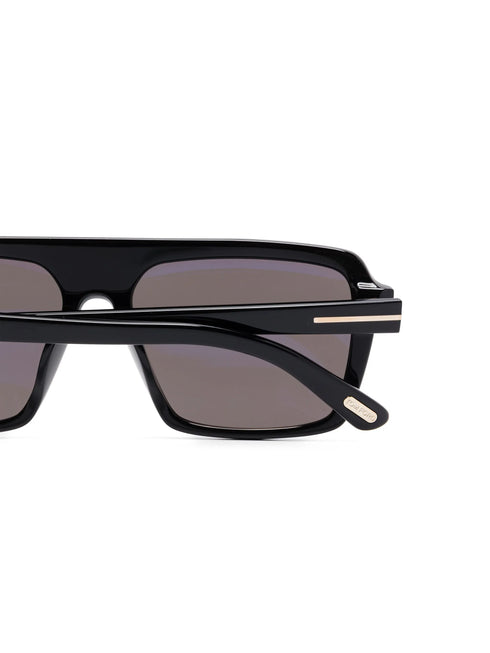 TOM FORDTom Ford Vincent FT1176/S 01A 56 – Black Acetate Pilot Sunglasses, 56 mm Grey Smoke Lenses, UV400 ProtectionEYEWEAREcecile