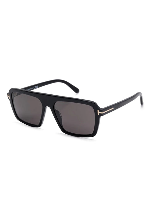 TOM FORDTom Ford Vincent FT1176/S 01A 56 – Black Acetate Pilot Sunglasses, 56 mm Grey Smoke Lenses, UV400 ProtectionEYEWEAREcecile