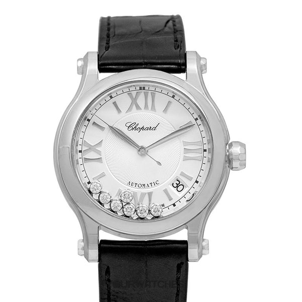 CHOPARDChopard Happy Sport 36mm Women's Automatic Watch, Silver Dial, Floating DiamondsWATCHESEcecile