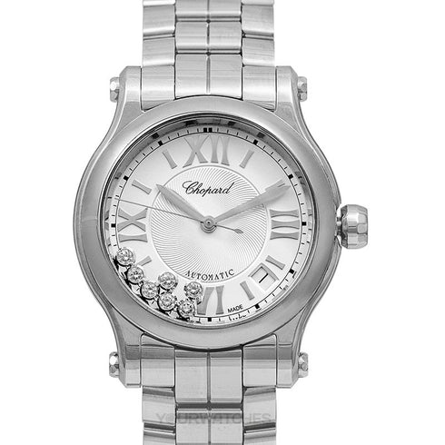 CHOPARDChopard Happy Sport 36mm Automatic Women's Watch, Silver Dial, Floating DiamondsWATCHESEcecile
