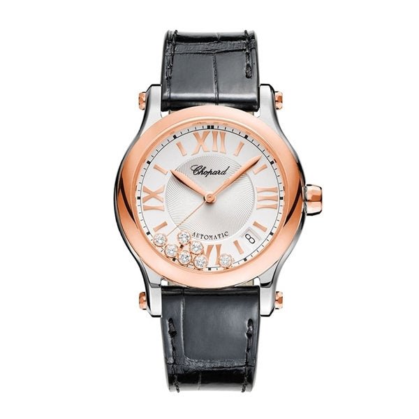 CHOPARDChopard Happy Sport 36mm Automatic Women's Watch, Silver Dial, Rose Gold BezelWATCHESEcecile