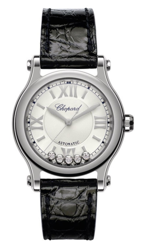CHOPARDChopard Happy Sport 30mm Automatic Women's Watch, Silver Dial, Floating DiamondsWATCHESEcecile