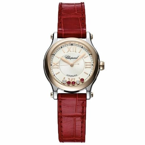 CHOPARDChopard Happy Sport 30mm Automatic Women's Watch, Silver Dial, Rose Gold BezelWATCHESEcecile