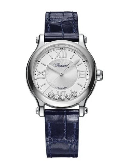 CHOPARDChopard Happy Sport 33mm Automatic Women's Watch, Silver Dial, Floating DiamondsWATCHESEcecile
