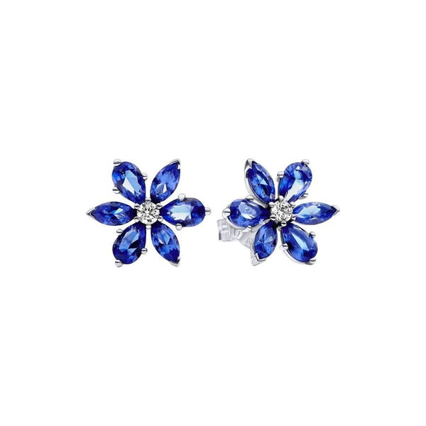PANDORAPandora Sparkling Blue Herbarium Cluster Stud Earrings 292407C01 - Sterling Silver with Blue CrystalsBIJOUXEcecile