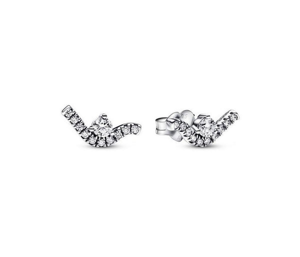 PANDORAPandora 292544C01 Sparkling Wave Stud Earrings - Sterling SilverBIJOUXEcecile