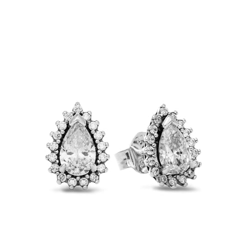 PANDORAPandora 292834C01 Sparkling Pear Halo Stud Earrings - Sterling SilverBIJOUXEcecile