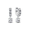PANDORAPandora 293547C01 Pavé Dangle Hoop Earrings - Sterling SilverBIJOUXEcecile