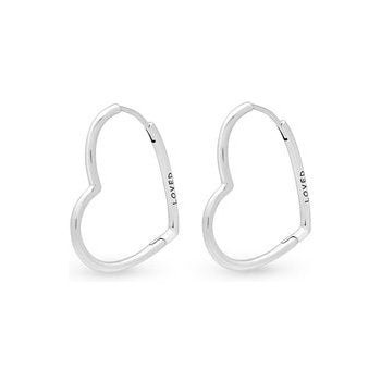 PANDORAPandora Asymmetrical Heart Hoop Earrings 297822 - Sterling Silver, 30mmBIJOUXEcecile