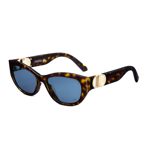 DIORDior 30 Montaigne B5U Cat - Eye Butterfly Sunglasses – Grey Lenses, Brown Acetate Frame with Gold CD HingeEYEWEAREcecile