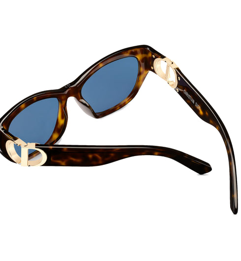 DIORDior 30 Montaigne B5U Cat - Eye Butterfly Sunglasses – Grey Lenses, Brown Acetate Frame with Gold CD HingeEYEWEAREcecile
