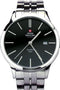SWISS MILITARYSwiss Military by Chrono 32043.01 Men's Quartz Watch, Black Dial, Stainless Steel BraceletWATCHESEcecile