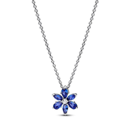 PANDORAPandora 392387C02 - 45 Sparkling Blue Herbarium Necklace – Sterling Silver, 45cmBIJOUXEcecile