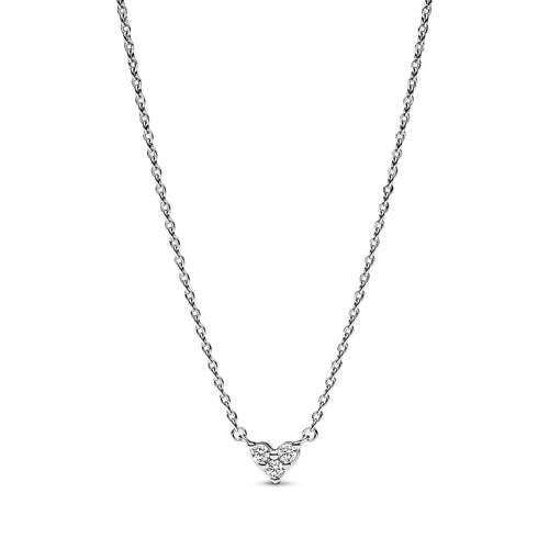 PANDORAPandora 393014C01 - 45 Triple Stone Heart Collier Necklace - Sterling Silver, 45 cmBIJOUXEcecile