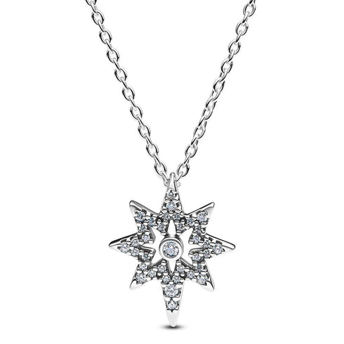 PANDORAPandora North Star Pendant Necklace 393600C01 - 45 - Sterling Silver, Cubic Zirconia, 45cmBIJOUXEcecile