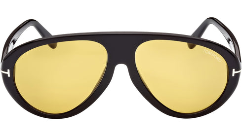 TOM FORDTom Ford Camillo FT0988‑01E Pilot Sunglasses – 60 mm Black Acetate Frame, Amber Lenses, UV400 ProtectionEYEWEAREcecile
