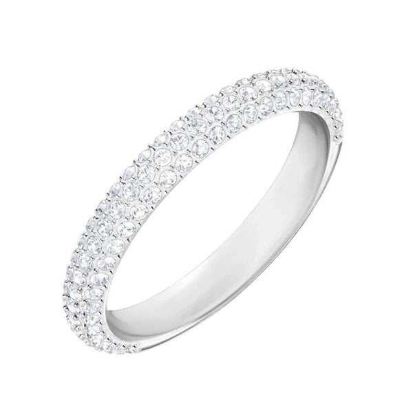 SWAROVSKISwarovski 5412047 Stone Mini Ring - White Crystals, Rhodium - Plated, Size 52BIJOUXEcecile